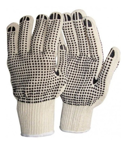 Guantes Industriales Economicos Con Puntitos Paq.x 12 Pares