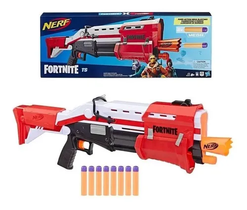 Nerf Fortnite Ts-1 Hasbro Lanzador 8x Mega Descuento 20%