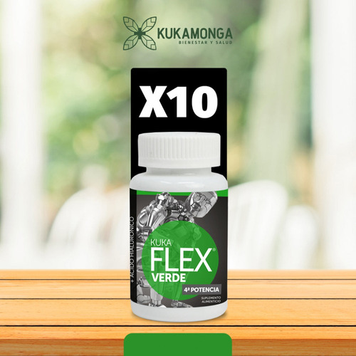 Suplemento en comprimidos Kukamonga, Kuka Flex Verde glucosamina en pote 300 un pack x 10 u