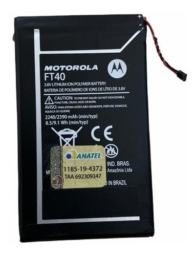 Bateria Motorola E2 Xt1514 Modelo Ft40 Orig. Envio Imediato