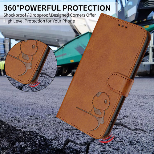 Funda Tipo Cartera Con Temática De Panda Para Cubot Note 40/p50/a10/a20/a30/max 5, Cierre Magnético, 3 Ranuras Para Tarjetas, A Prueba De Golpes