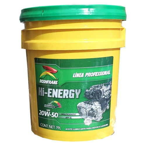 Lubricante Aceite Hi-energy Api Sl Sae 20w50 Balde 19lts.