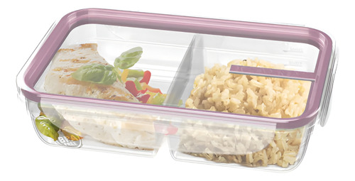 Pote Plástico C Trava Hermétic Divisória 730ml Fresh Sanremo