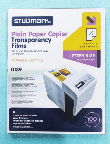 Acetato Transparente Carta Paq X 100 Studmark
