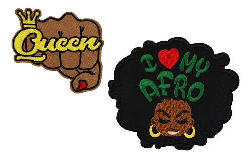 Parches Bordados De Hierro  I Love My Afro Black Queen ...