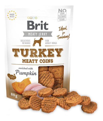 Brit Care Snack Jerky Turkey Meaty Coins 80 G Variación Tamaño Único