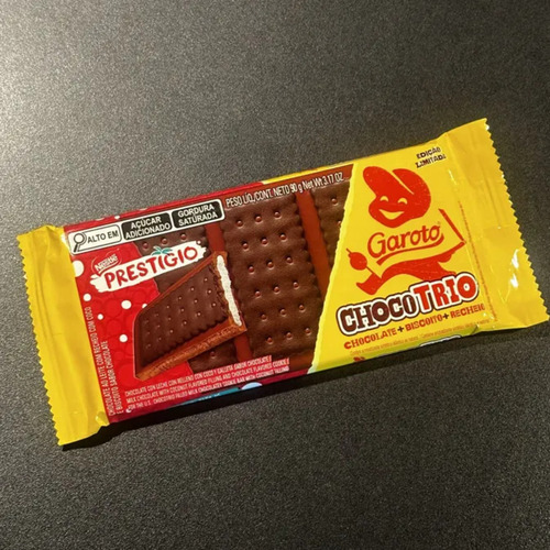 Chocolate Choco Trio Recheio Prestígio Garoto 90g