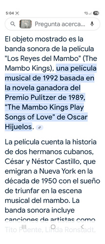 The Mambo Kings, Original Motion Picture Sountrack (usado) Estándar