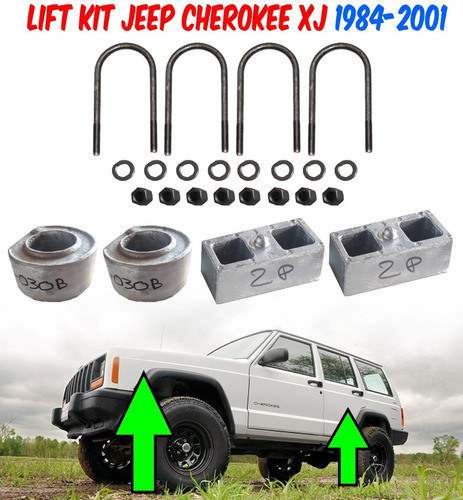 Lift Kit Aumentos De Suspensión Jeep Cheroke Xj 1984-2001