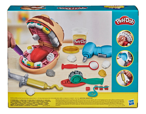 Imagen 10 de 10 de Play Doh Dentista Bromista Taladra Y Rellena Plastilina