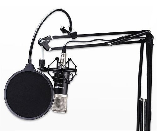 Imagem 3 de 5 de Kit 2 Pop Filter Tela Anti Sopro P/ Microfone Haste Flexível