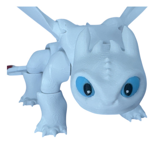 Dragão Articulado Banguela E Fúria Da Luz 3d - 21 Cm