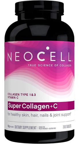 Super Colágeno + Vitamina C 6g Neocell 360 Tabletas