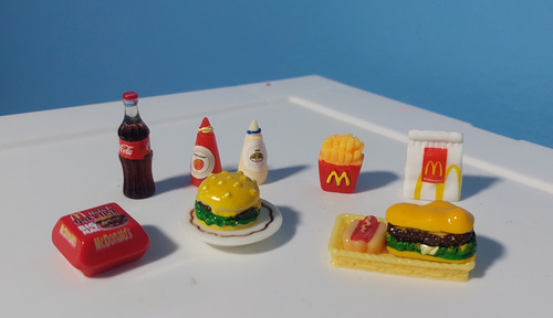 Set Comida Mac Donald En Miniatura ( Casa Muñecas) Calidad