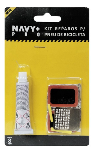 Kit De Reparos Remendo Para Pneu De Bicicleta Bike C/ 8 Pçs