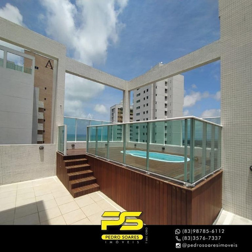 Imagem 7 de 25 de Cobertura Com 3 Dormitórios À Venda, 375 M² Por R$ 1.600.000 - Altiplano Cabo Branco - João Pessoa/pb - Co0076