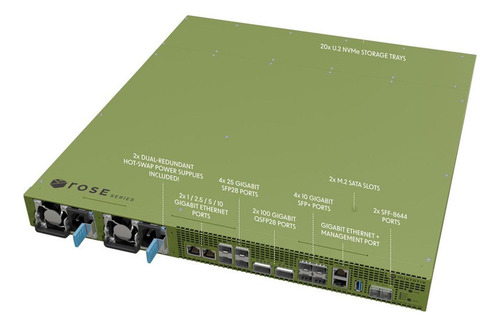 Mikrotik Servidor Rose (rds) Rds2216-2xg-4s+4xs-2xq 2*100gb