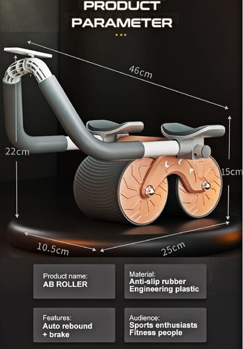 Rueda Abdominal De Rebote Automático Ab Roller Con Codo