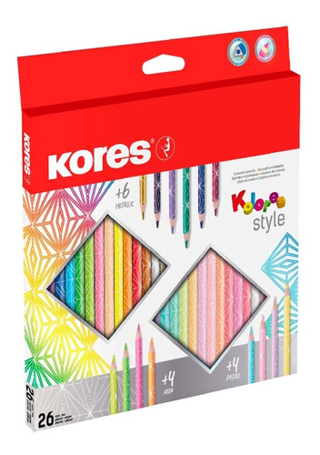 Creyones Kores De 26 Colores Style