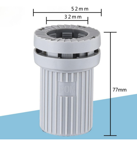 3 Tuerca De Grifo, Base Fija, Tuercas De Lavabo, Gris