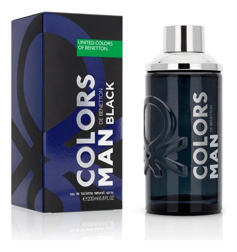 Perfume Benetton Colors Man Black Eau De Toilette 200 Ml 
