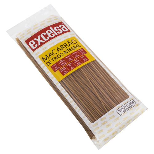 Macarrão de Trigo Integral Espaguete Excelsa Pacote 500g