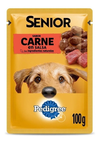 Pedigree Pouch 100 Grs X 12 Uds. Senior +7 Carne En Salsa.