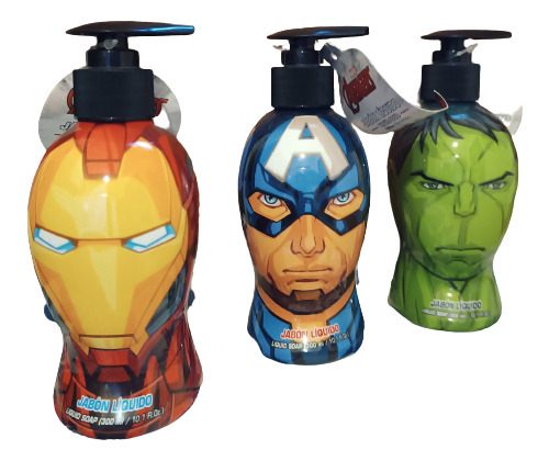 Jabón De Manos Ironman, Cap America, Hulk - Avengers Marvel