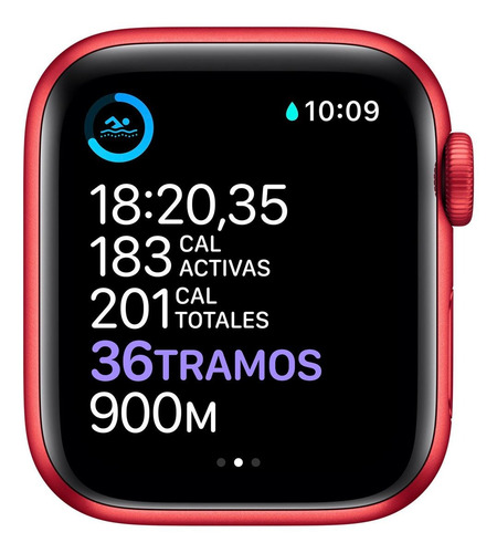 Imagen 4 de 8 de Apple Watch Series 6 (GPS) - Caja de aluminio (PRODUCT)RED de 40 mm - Correa deportiva (PRODUCT)RED