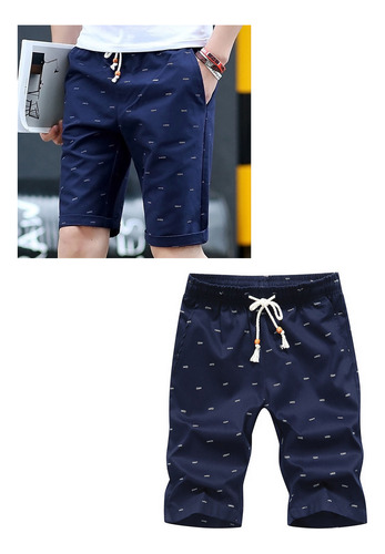Pantalones Cortos Elásticos Con Bolsillos Para Hombre