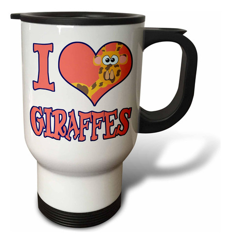 Taza De Viaje Con Dibujos Animados De Jirafas Con Texto En F