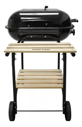 Asador Charola C/transportadoras Ruedas Azul Surtek