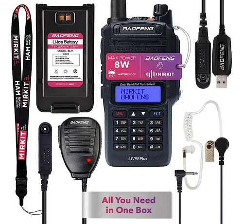 Mirkit Extra Pack Impermeable 2 Vías Radio Baofeng Uv-9r Mk1