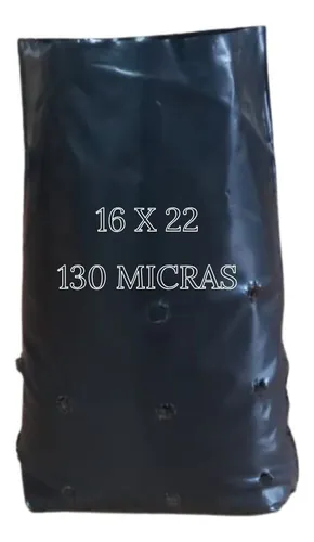 Saco Saquinho Plástico Para Mudas Preto - 500 Unidades 16x22