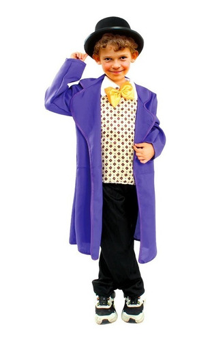 Disfraz Infantil De Willy Wonka Para Niños Halloween 1pcs