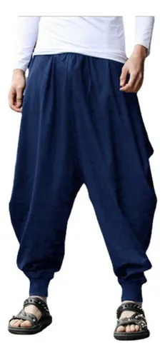 Pantalones Harem Hombre Pantal n Holgado Algod n Lino Cuotas sin