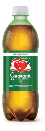 Pack Refrigerante Antarctica Guaraná Zero Gfa 600ml 12 Unid