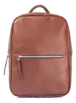 Comprar Mochila Cuero Vacuno Hombre Urbana Bourbon Marrón Liso Mujer Urbanas Mochilas Porta Notebook Universitaria
