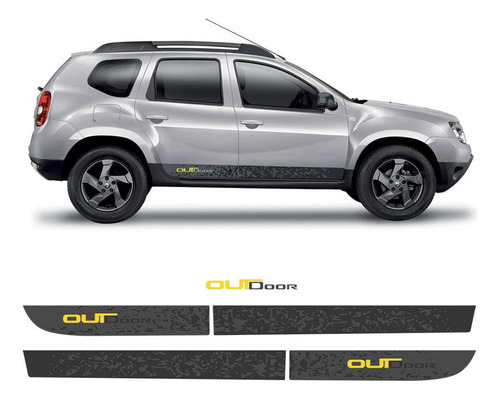 Faixa Duster Outdoor 2015 Adesivo Lateral Renault Completo