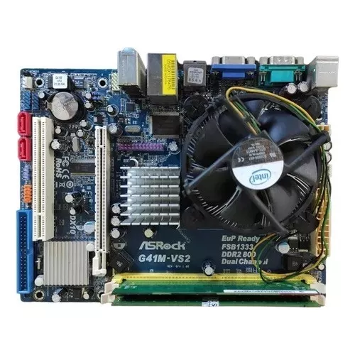 comprar Kit Placa 775 + Intel Dual Core + Memória 4gb Ram + Cooler 