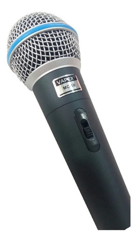 Micrófono Dinámico Unidireccional Pro Vapex Mc-58 Balanceado