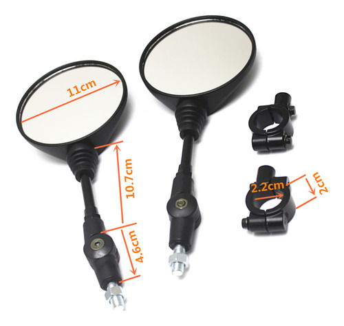Espejo Retrovisor, Scooter, Manillar Retrovisor Lateral, Mot