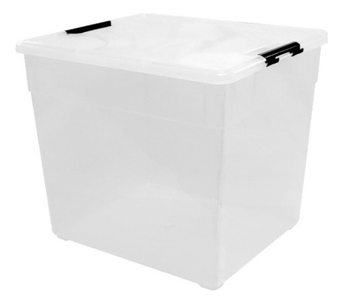 Caja De Plástico Aghata 36 Litros Transparente Color Cristal Agatha