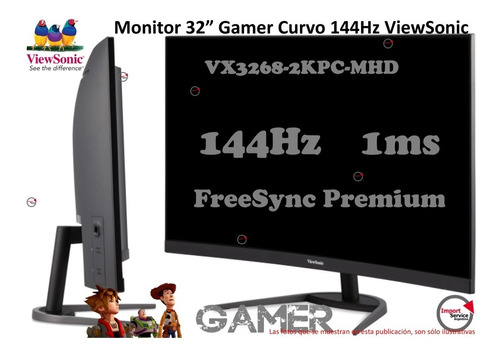 Monitor 32  Gamer Curvo 144hz Viewsonic (vx3268-2kpc-mhd)