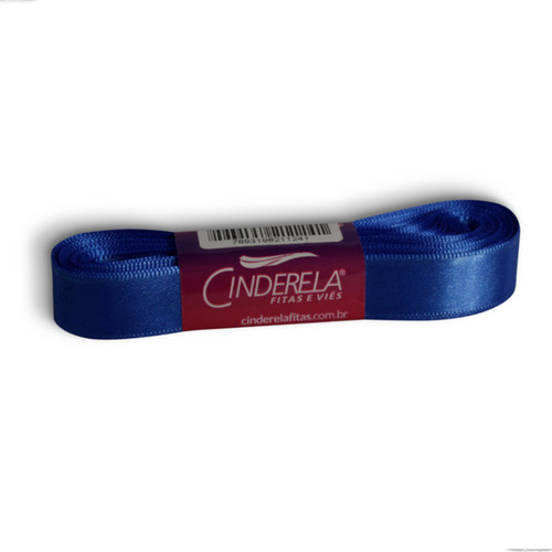 Fita Cetim Cinderela 15mm 10 Metros Laços Cor 015 Royal Cor Azul Royal Lisa