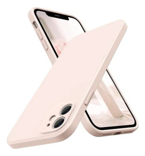 Carcasa Full Silicona Cubre Cámaras Para iPhone 11 (2 Cámaras) - Color Rosa Arena