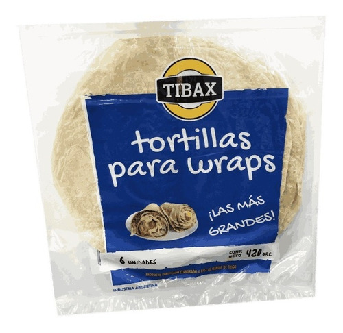 Wraps Tortillas Extra Grandes Tibax 6u 420g