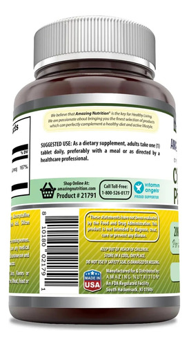Amazing Nutrition Picolinato De Cromo 240 Comprimidos Sabor Sin Sabor