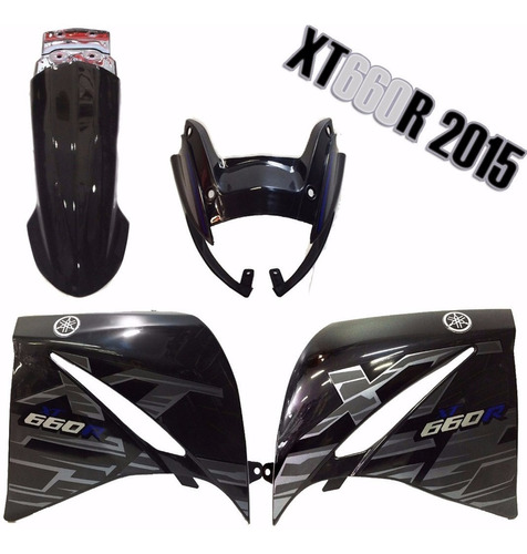 Kit Carenagem Xt660 Xt 660r 2015 16 17 2018 Preto