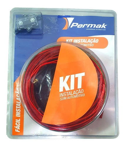 Kit De Instalação Permak Som Automotivo C/ Rca - 1500w Rms